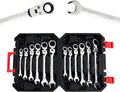 12PCS Metric Combination Ratcheting Wrench Set with Organizer Box R38889
