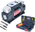 Portable Digital Tire Inflator, Dual Cylinders 12V Air Compressor Pump 150PSI with LED Light and Tire Repair Kit M1695