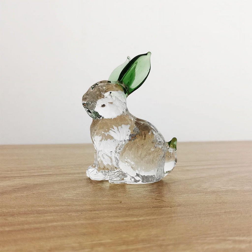 Rabbit Glass Animal Bunny Statue Crystal Figurines Sculpture Ornament Z1883