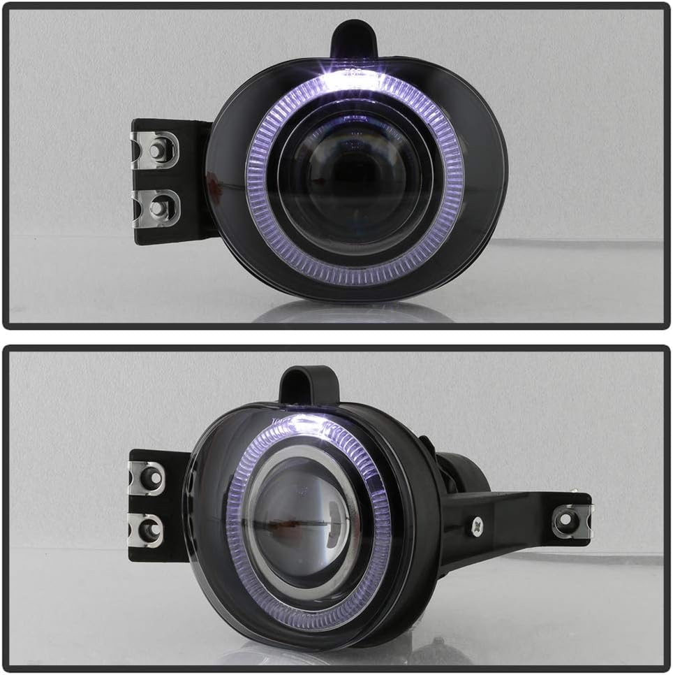 Smoked Lens LED Halo Projector Fog Lights Lamps Assembly for 2002-2008 Dodge Ram 1500 J475893