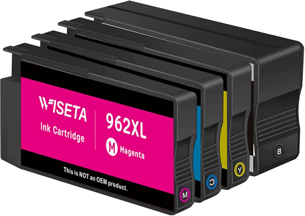 HP 962 962XL Black and C/M/Y Ink Cartridge 4-Pack Remanufactured for OfficeJet Pro 9010 Series I62899