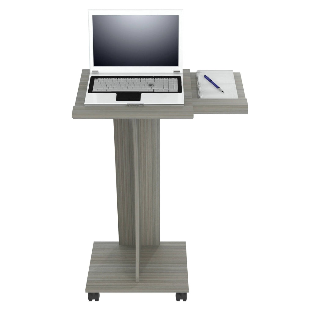 Smoke Oak Rolling Laptop Cart H3672