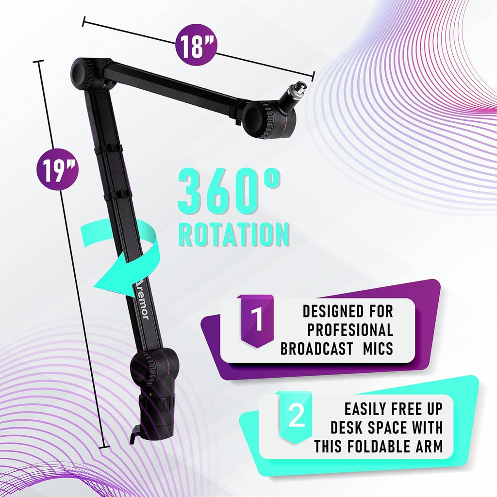 Adjustable Suspension Boom Scissor Mic Stand U3055