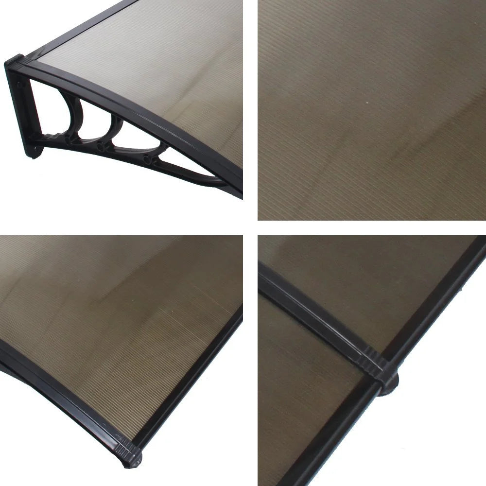 Black Polycarbonate Patio Window Awning Q78122