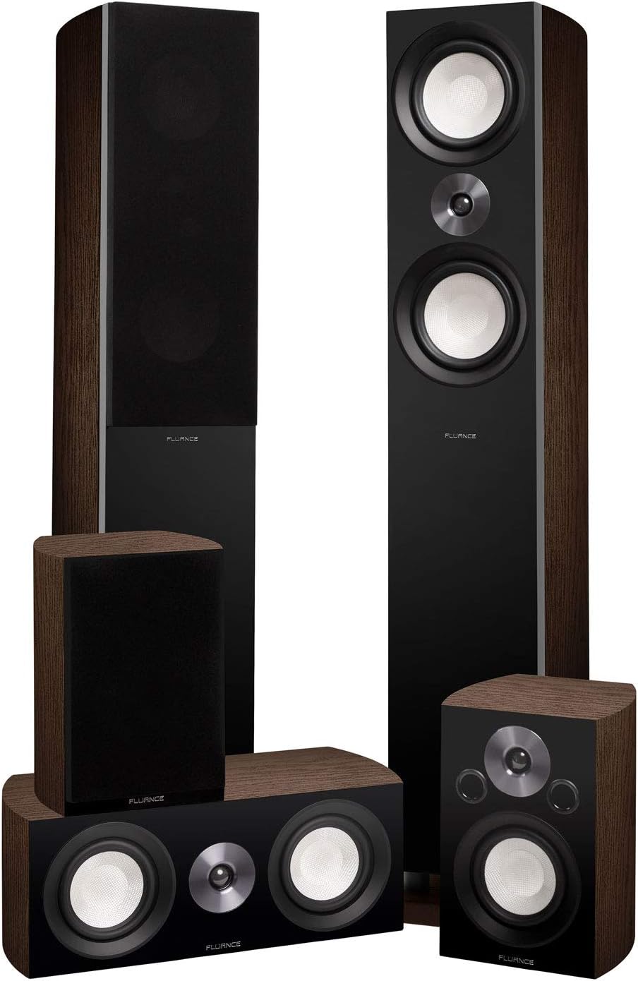 5.0 Channel Surround Sound Speaker System Walnut A641
