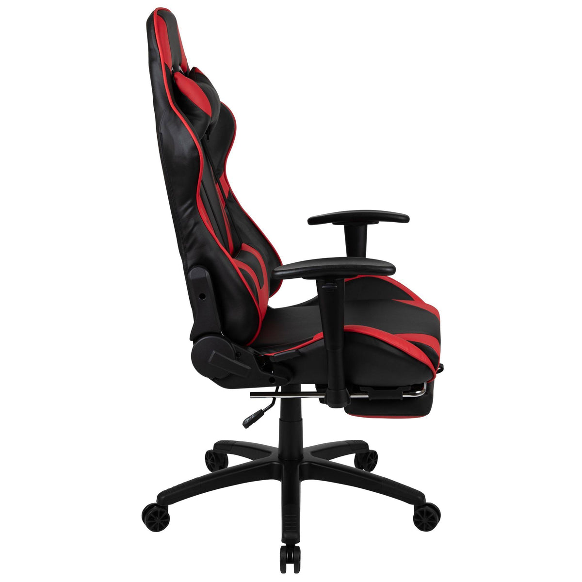 Red and Black Ergonomic Gaming Office Chair with Footrest T22853