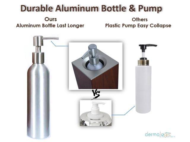 Red Aluminum Bottle Pump Massage Oil Warmer V101622