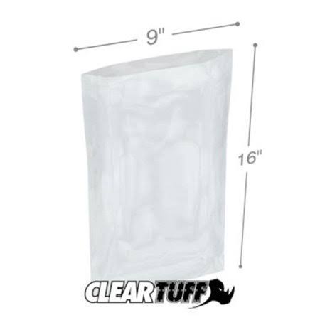 Clear Poly Bags 9 x 16 in. Case of 1000 J7751
