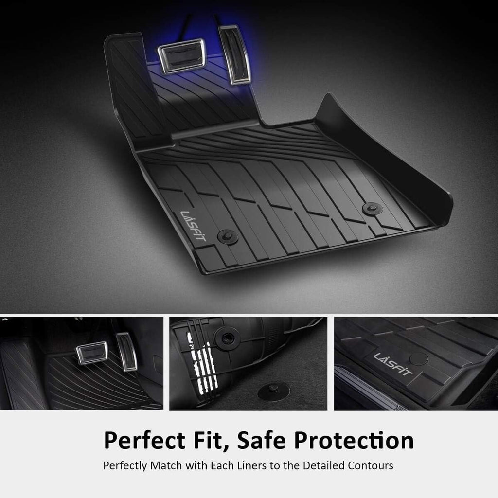 Black TPE Floor Liners for Toyota Tundra CrewMax Cab W1332