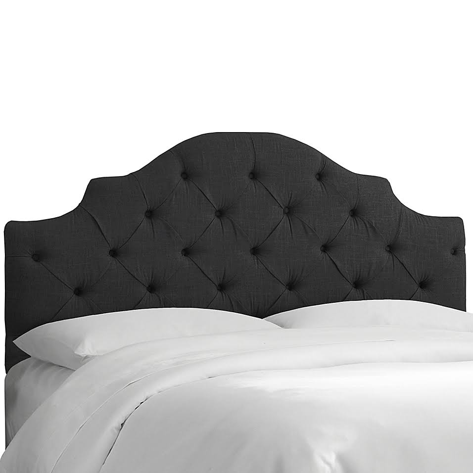 Black Tufted Full Headboard T482