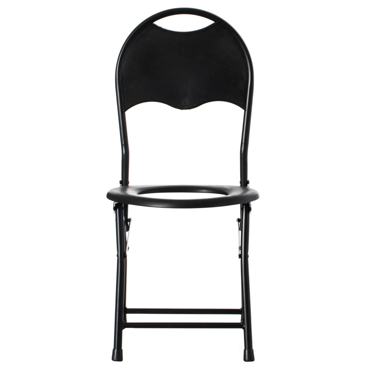 Black Folding Portable Toilet Seat with Backrest H45902