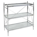 Glass Floor Console in Chrome S48506