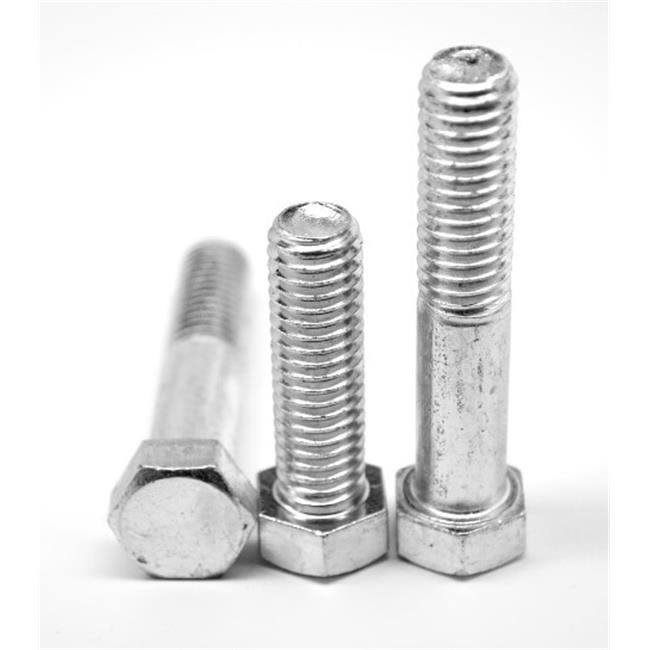 0.5in. -13 x 2.25 in. PT Coarse Threaded Grade 2 Hex Cap Screw Low Carbon Steel Zinc Plated 225 Piece W64904