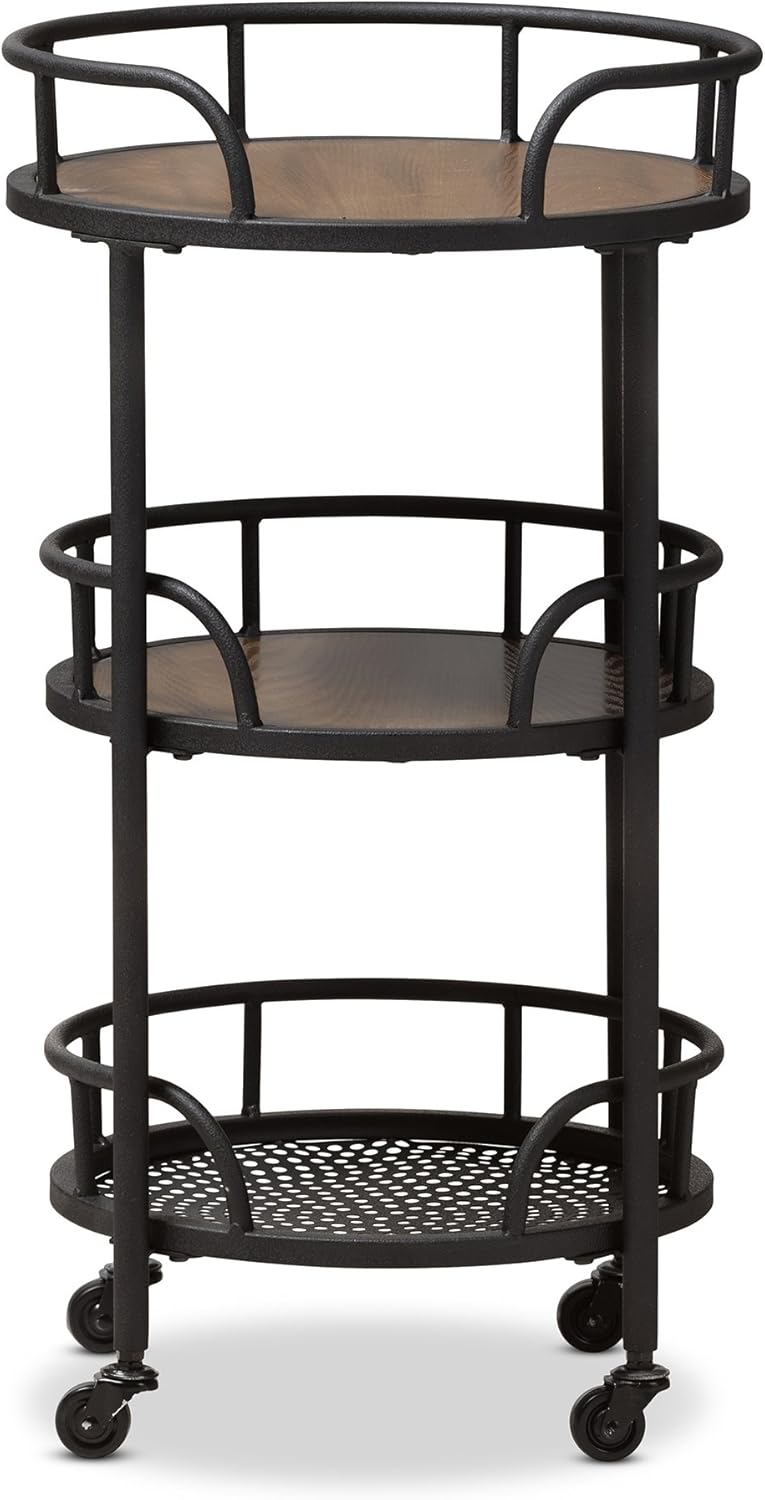 Black/Walnut Brown Trolleys & Carts C534