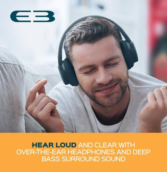 Black Over-Ear Bluetooth Headphones Active Noise Cancelling G2416