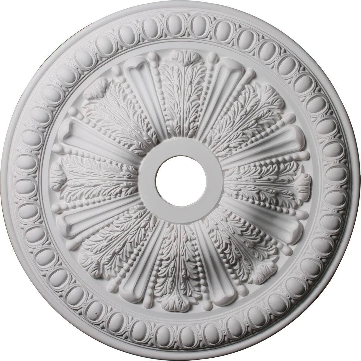 Hand-Painted Silver Ceiling Medallion Q263