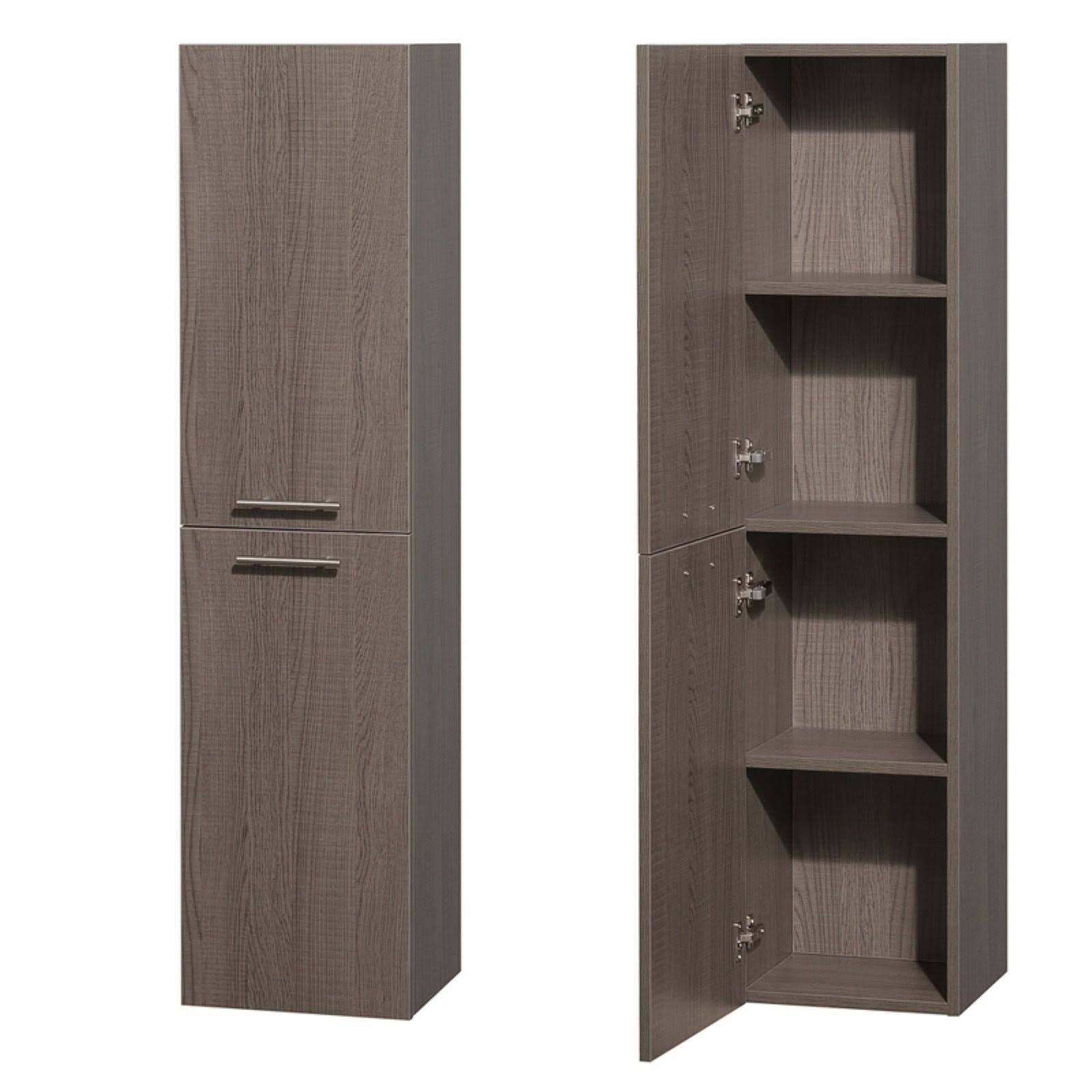 Grey Oak Wall Vanity Cabinet A86650