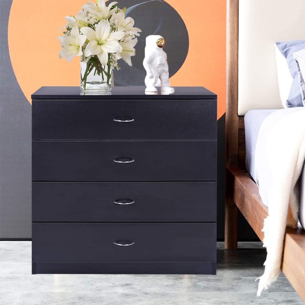 White 7 Drawer Wooden Chest Dresser with Wheels P687