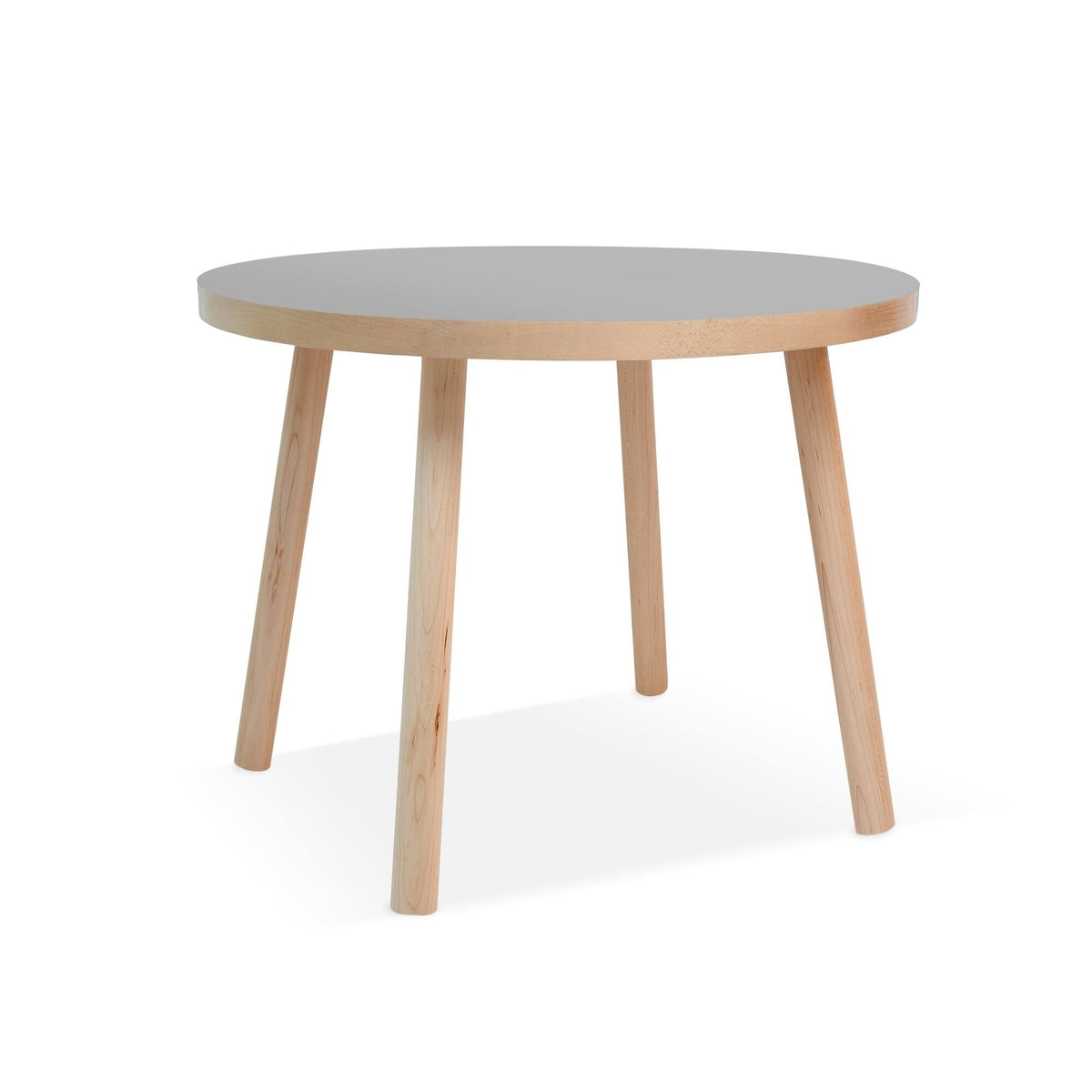 Round Kids Table Walnut White 30x22 U48859