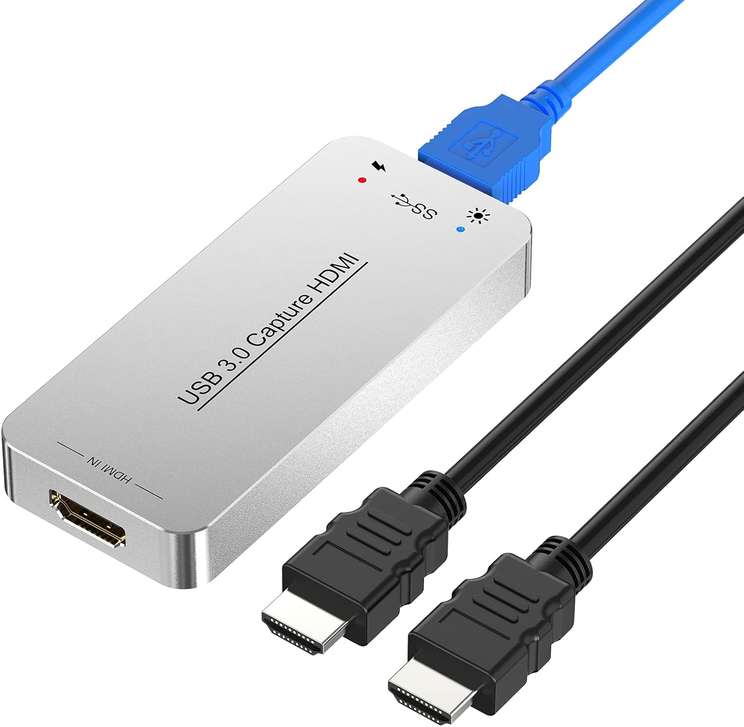 USB Capture HDMI Video Card, HDMI to USB Dongle Full HD 1080P Video Game Grabber Converter Pack of 2 Z42063