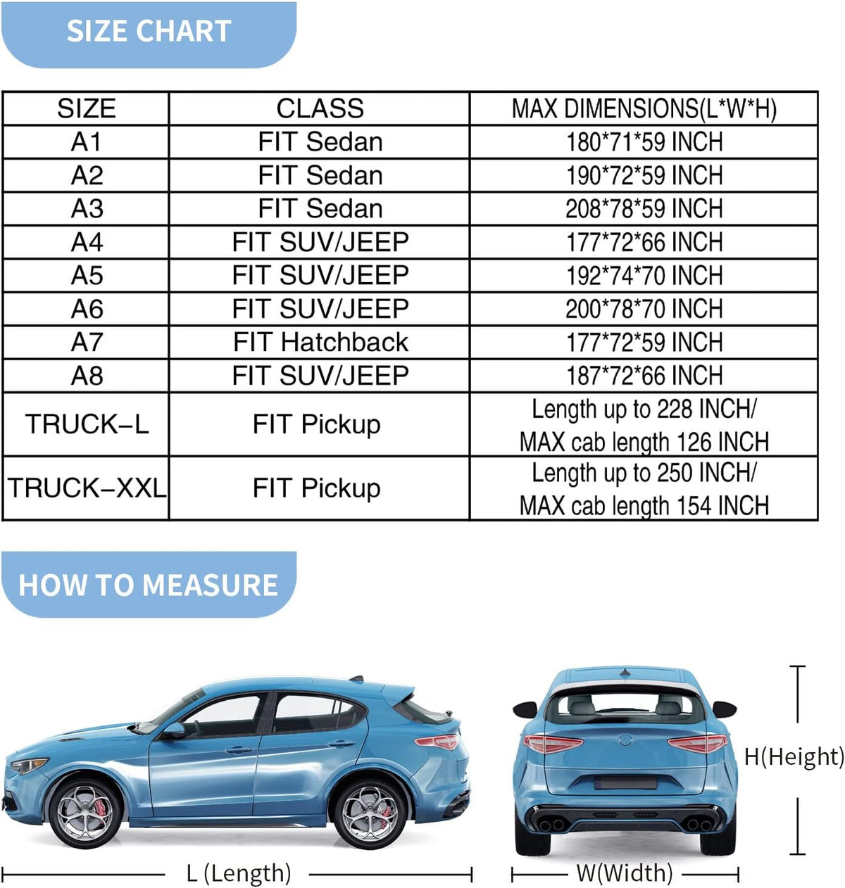 6 Layers Waterproof Cotton SUV Car Cover with Zipper D63610