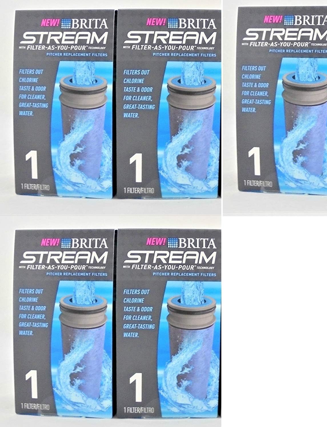 Carbon Blue Gray Replacement Filters Pack of 5 F64169