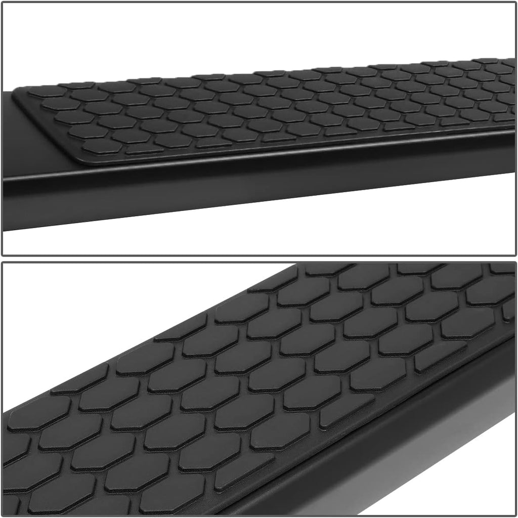 5.5 Inches Side Step Nerf Bar Running Boards Aluminum Black Powdercoated F42713