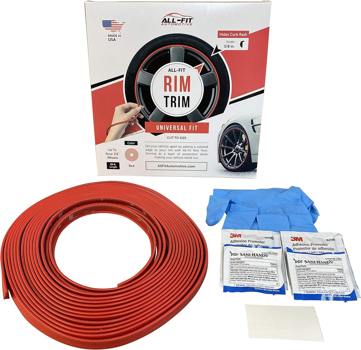 Black Universal Fit Wheel Protection Strips Pack of 2 O625