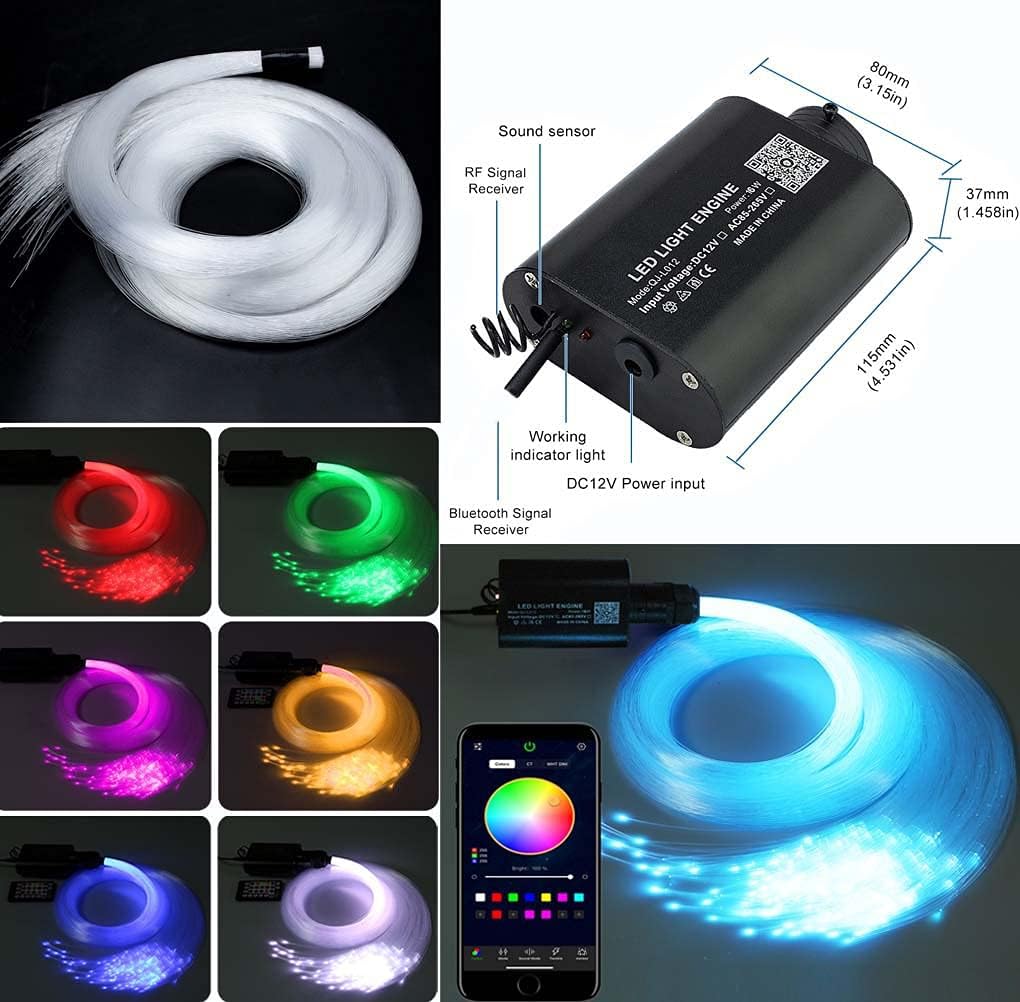 Bluetooth LED Fiber Optic Light Star Ceiling Kits 450pcs Z2484