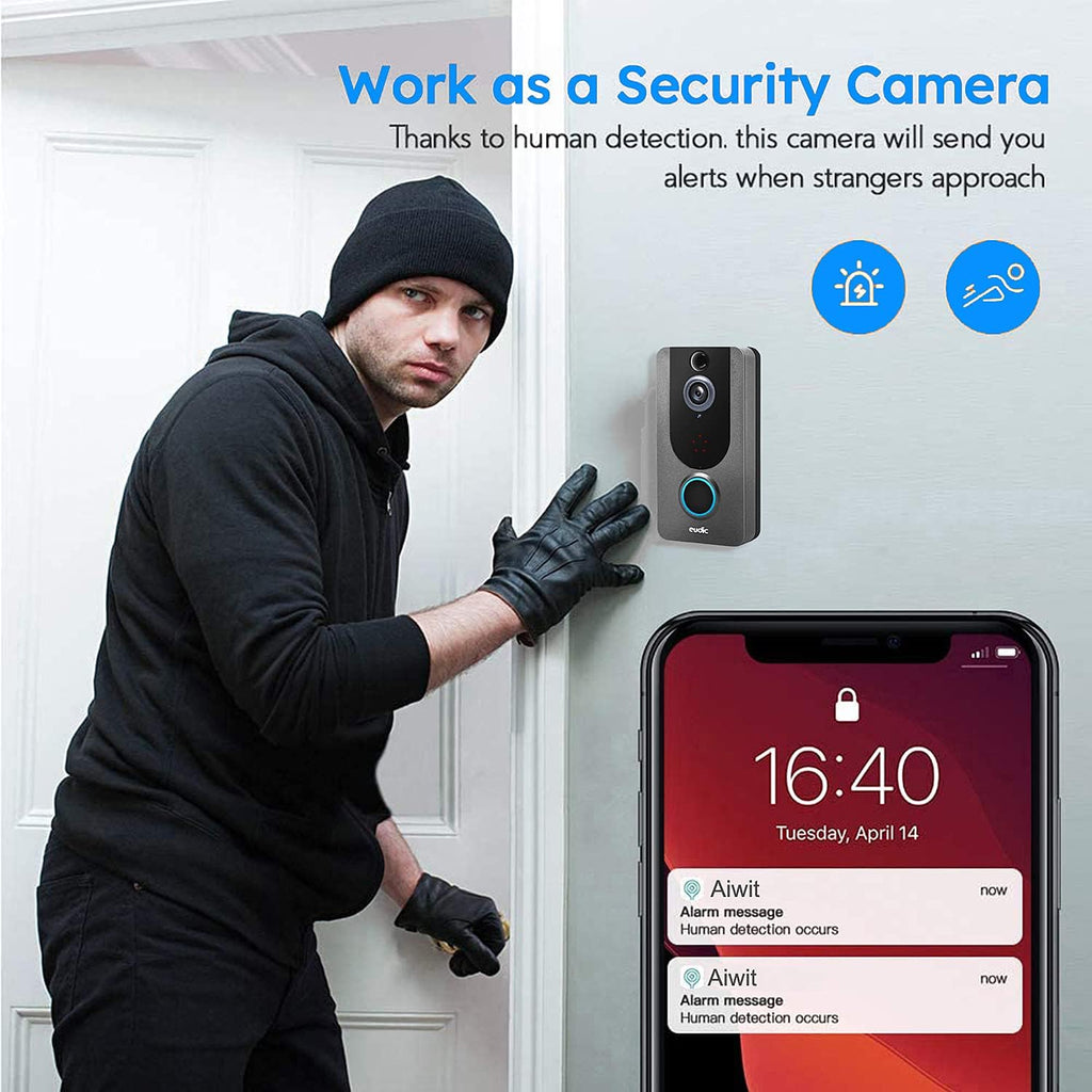 2 Pack Wireless WiFi 1080P Video Doorbell Camera H45838