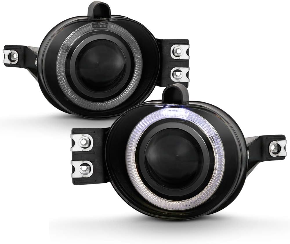 Smoked Lens LED Halo Projector Fog Lights Lamps Assembly for 2002-2008 Dodge Ram 1500 J475893