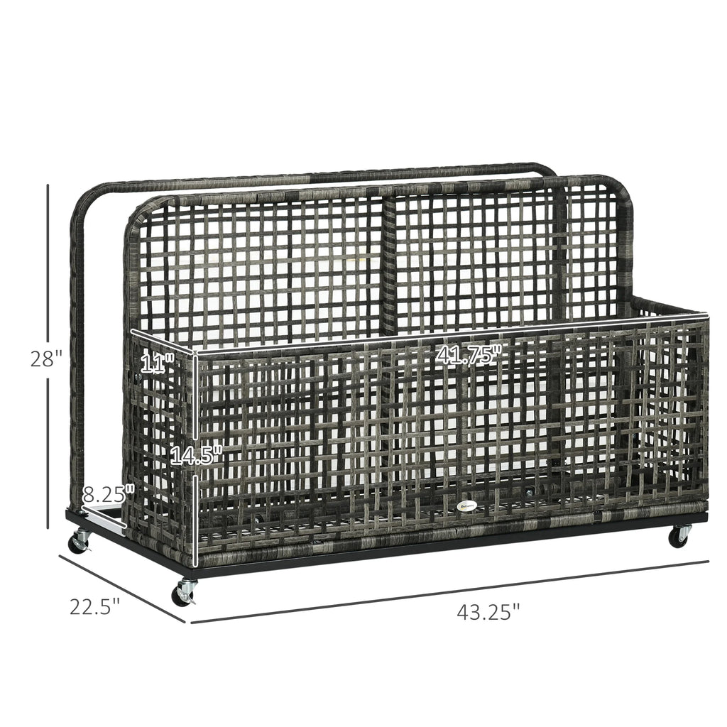 Dark Grey Pool Float Storage with Wheels T59043