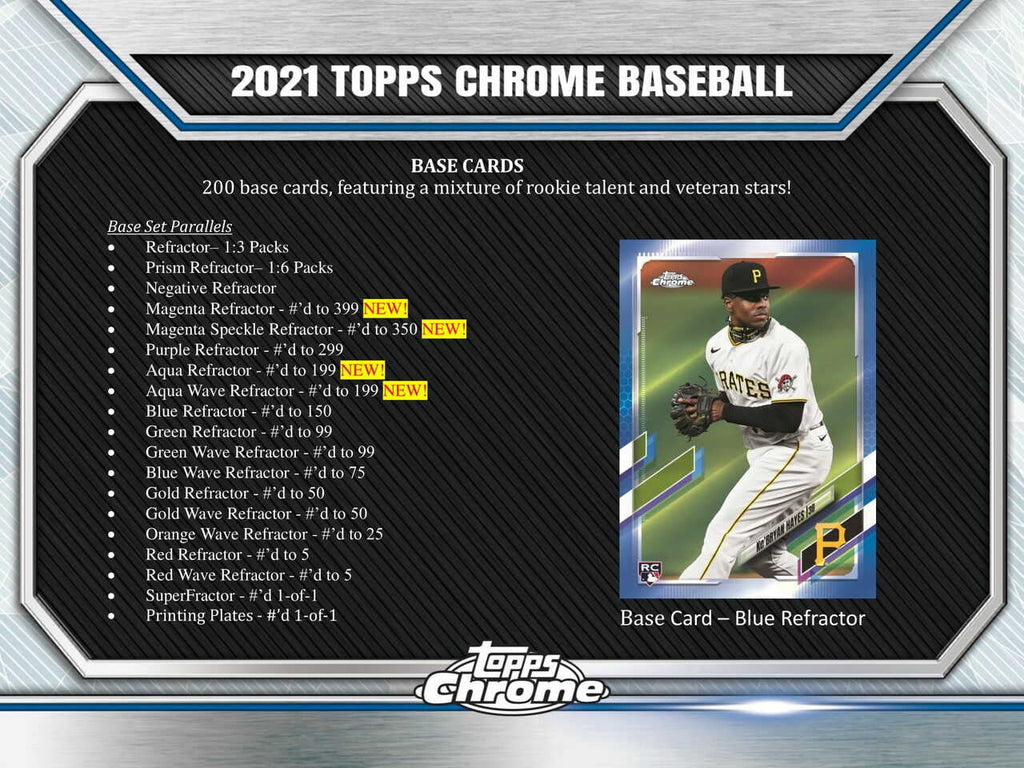 2021 Topps Chrome Baseball Hobby T828