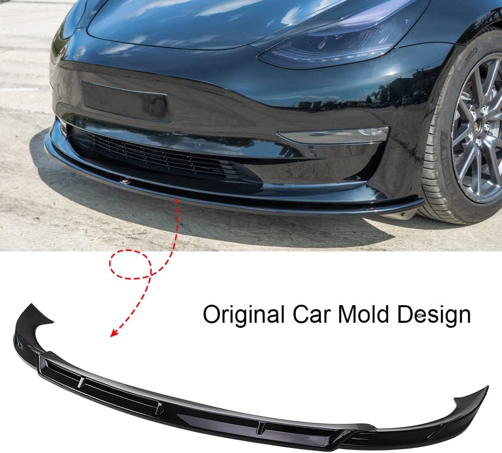Glossy Black Front Bumper Lip Splitter for Tesla Model Y U418