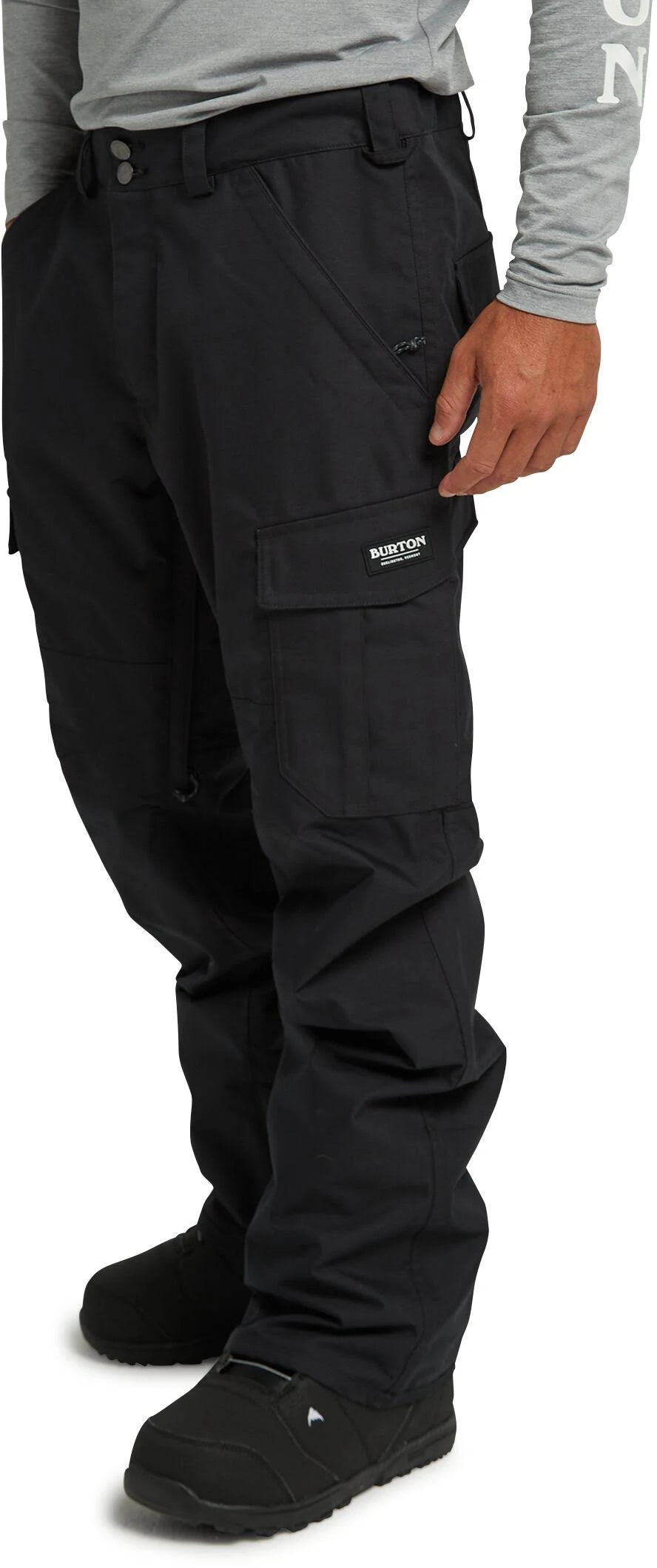 Men's Regular Fit Cargo Pant, Large, Black W508
