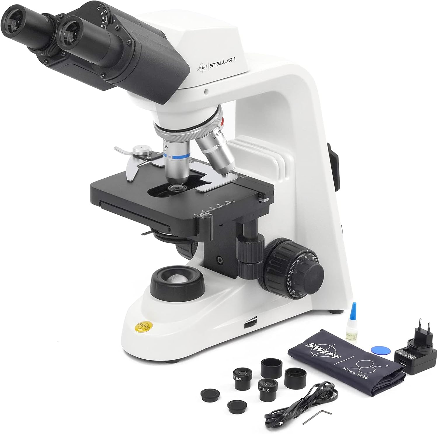 Professional Lab Compound Microscope, 40X-2500X Magnification, Binocular Head Q63299