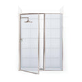 Framed Hinge Swing Shower Door Brushed Nickel I74166