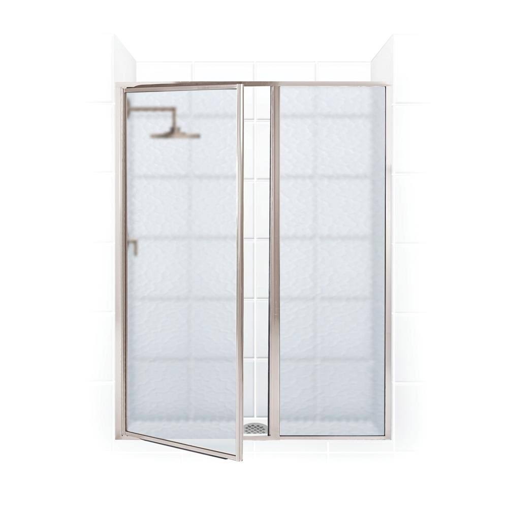 Framed Hinge Swing Shower Door Brushed Nickel I74166