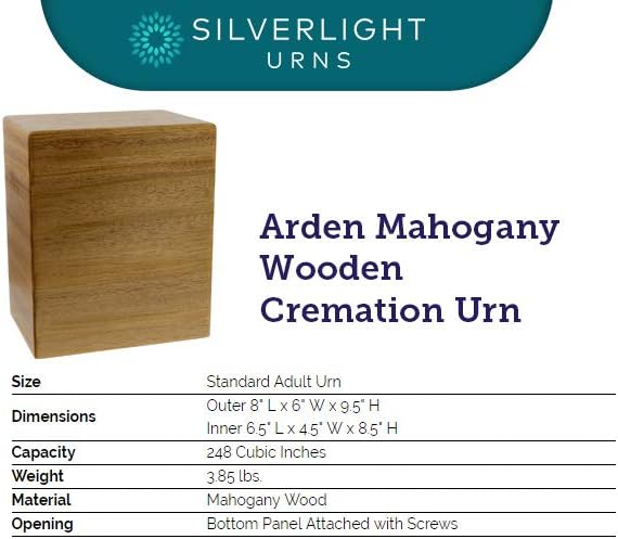 Mahogany Wooden Cremation Urn V772862