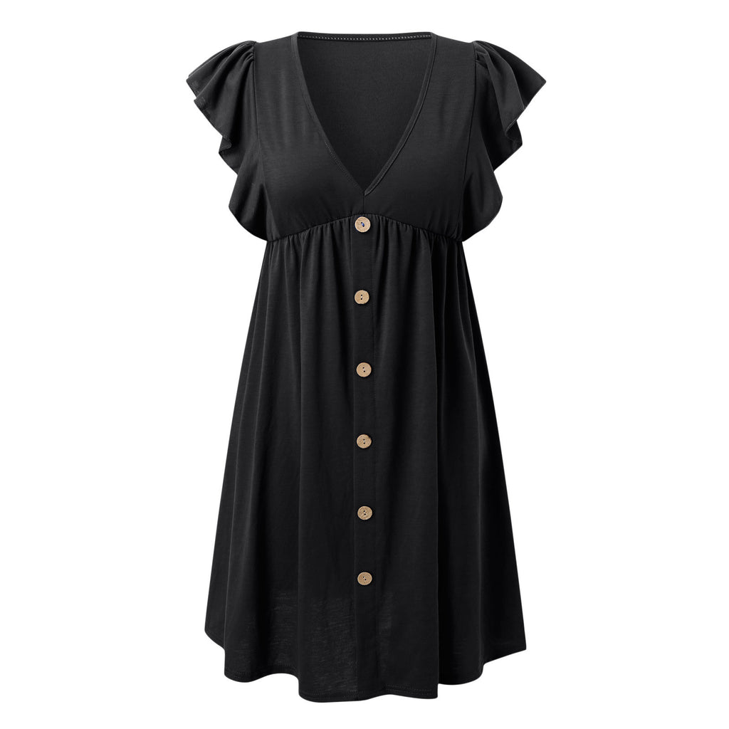 Cotton Midi Button Down Dress S491
