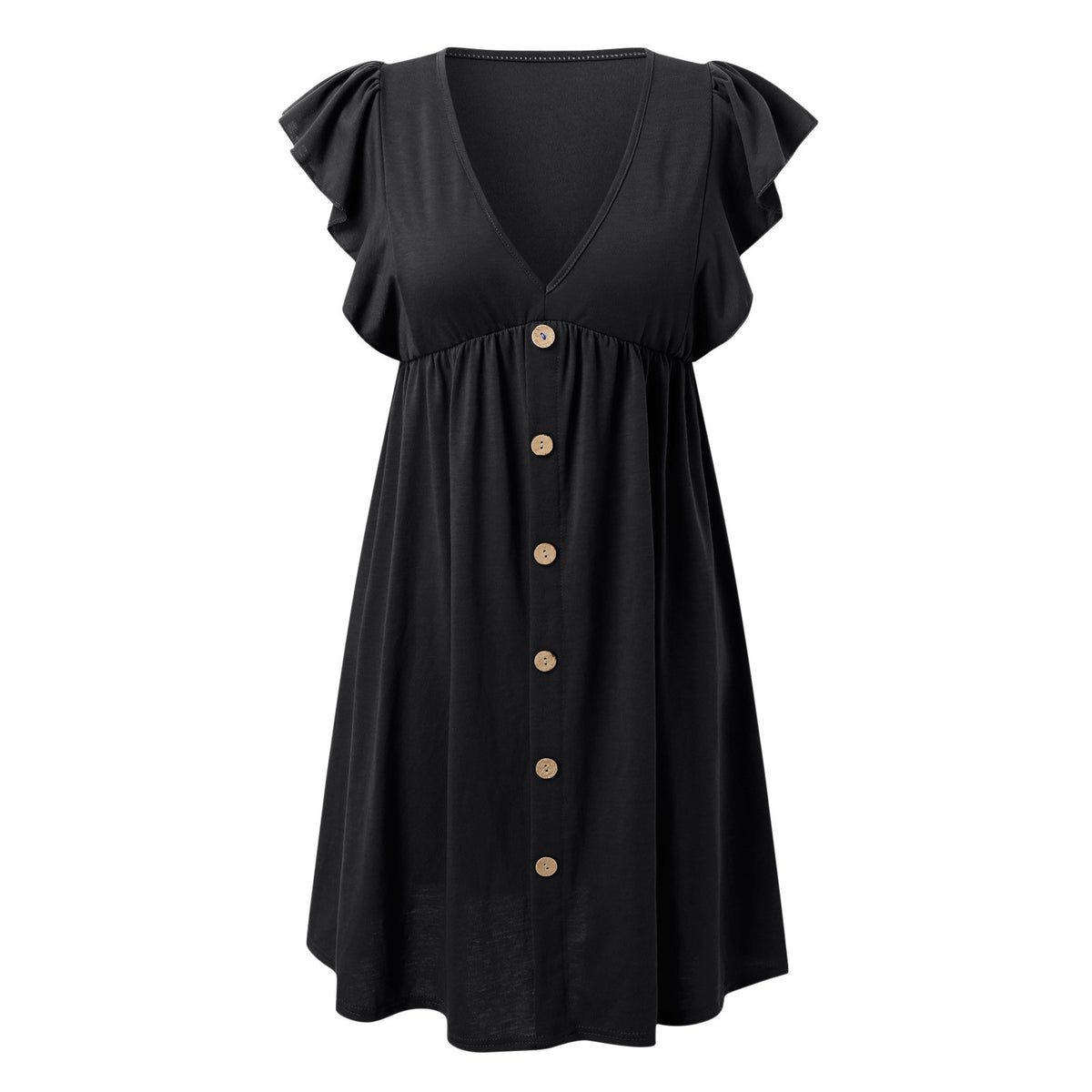 Cotton Midi Button Down Dress S491