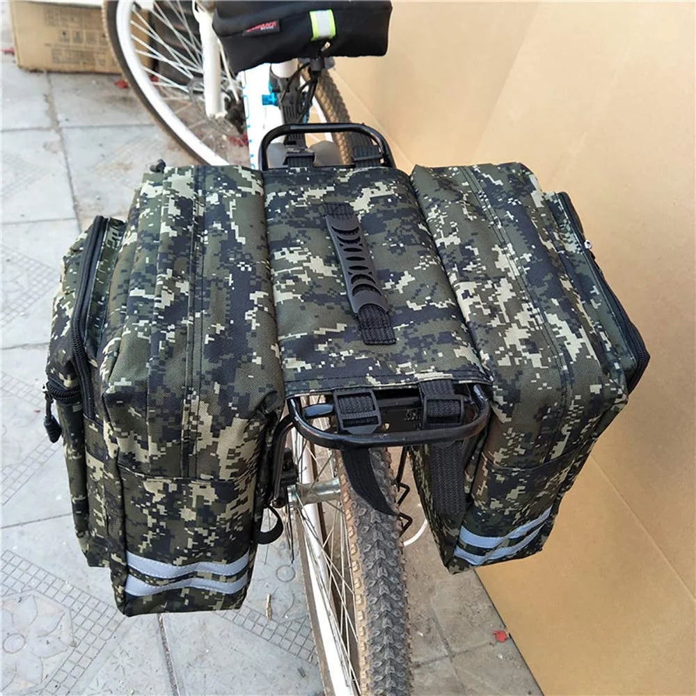 Rear Seat Bag Cycling Bike Rack Double Pannier Bag Q89481