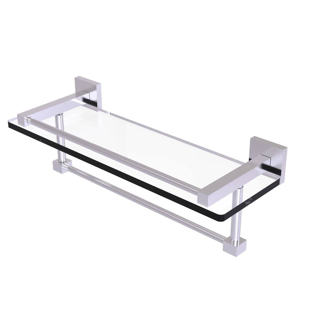 16-Inch Gallery Glass Shelf with Towel Bar A6976