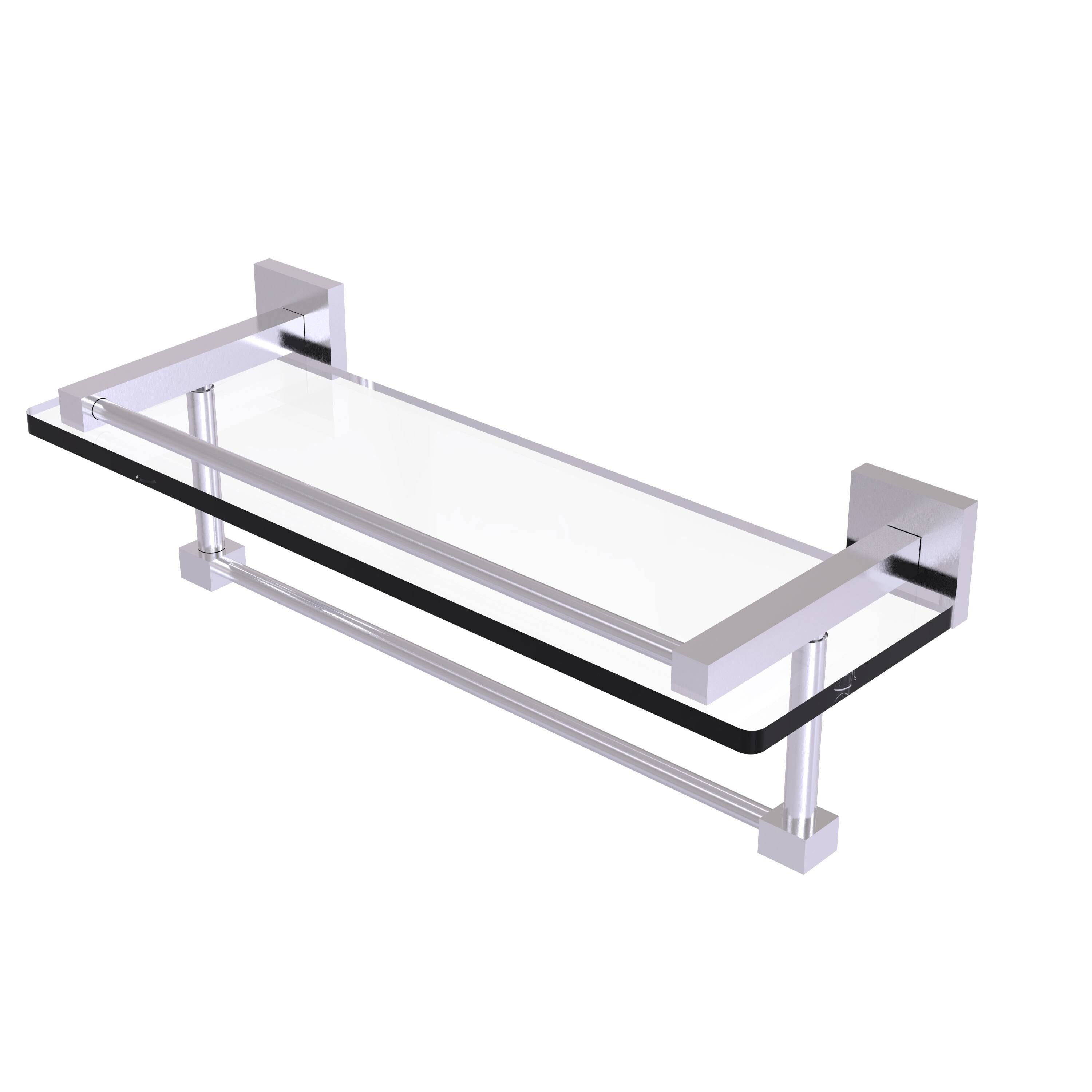 16-Inch Gallery Glass Shelf with Towel Bar A6976