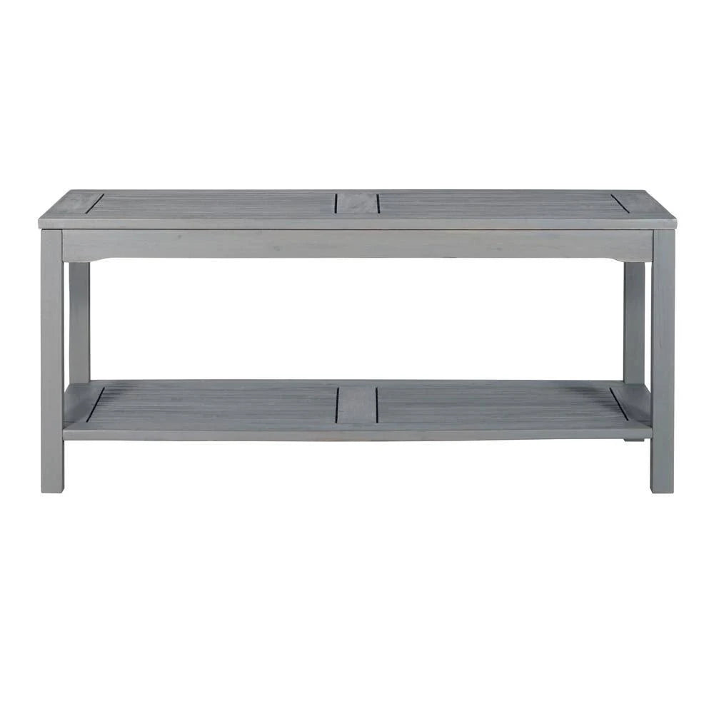 Grey Wash Acacia Wood Outdoor Coffee Table A1130