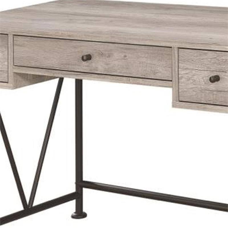 Driftwood Gray 3 Drawer Writing Desk J348