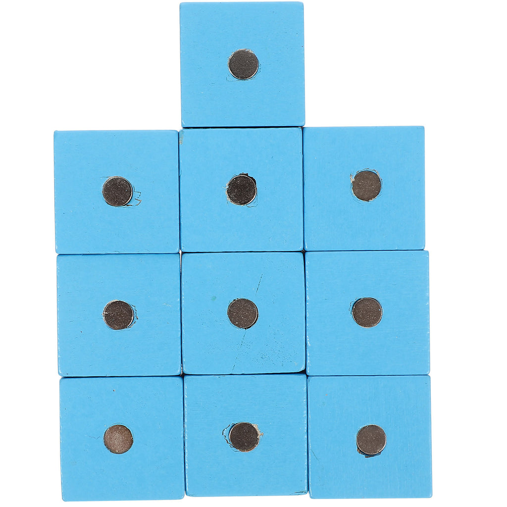 10 Pcs Magnetic Wooden Building Blocks J269135