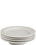 White Stoneware Salad Plates, Set of 4 A1873