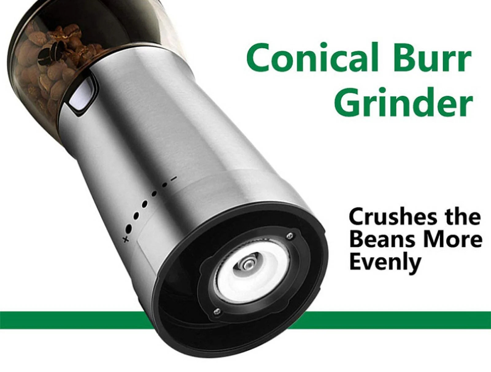 USB Charge Stainless Steel Coffee Grinder O56127