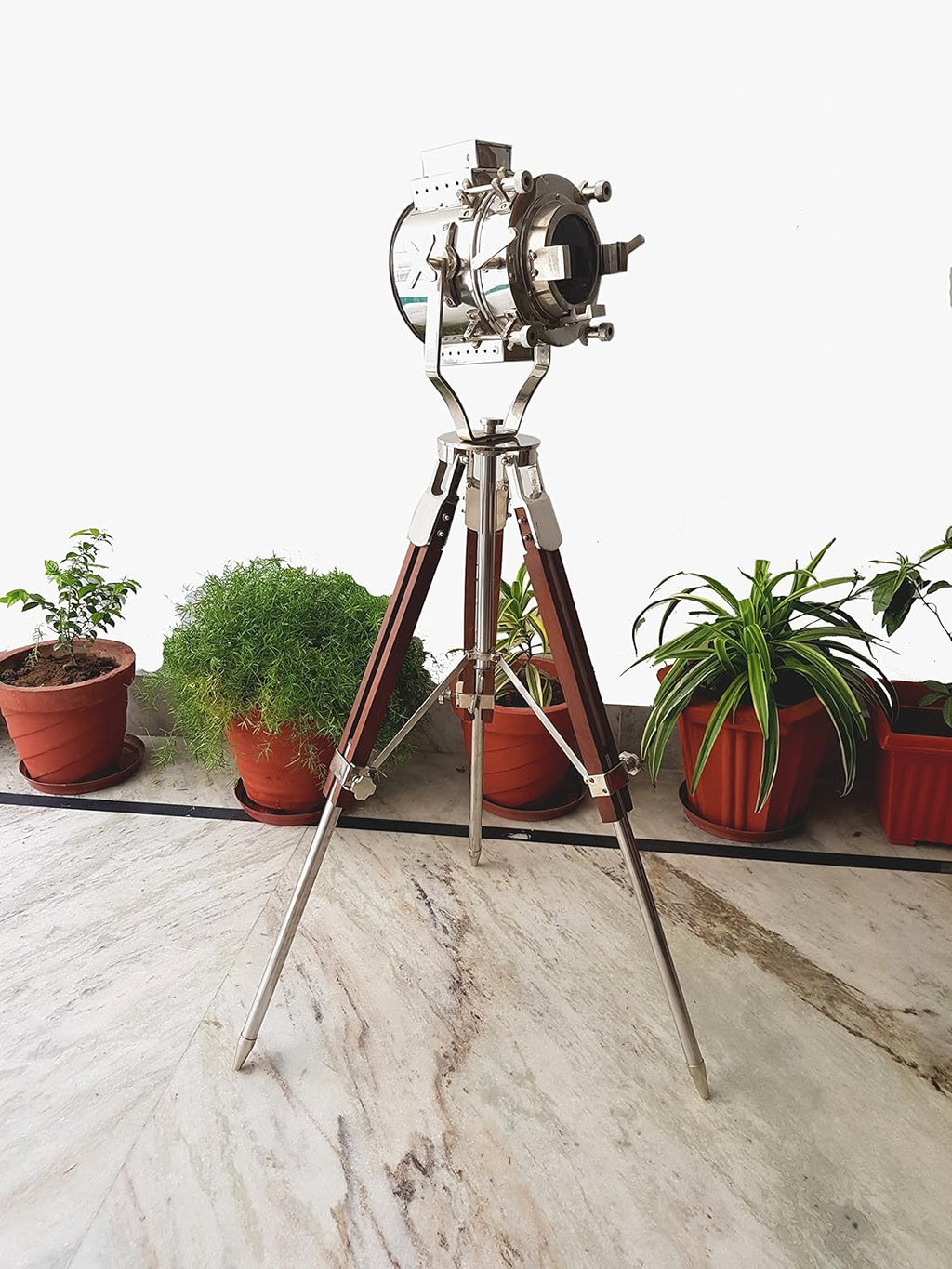 Chrome Tripod Floor Lamp W8266